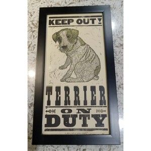 Framed Keep Out Terrier On Duty Hatch Show Print